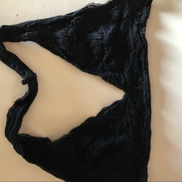 Pins and needles black lace halter bralette bra backless - Picture 3 of 7